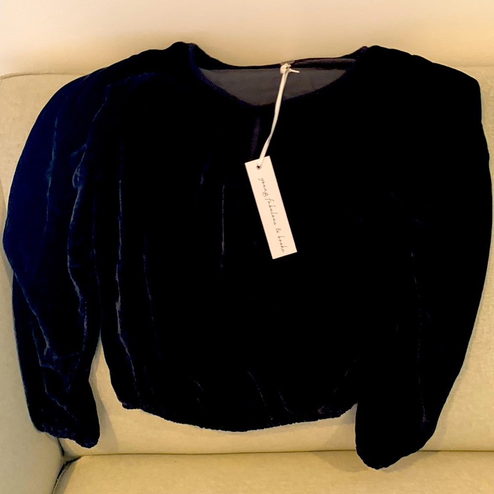 Young fabulous, and broke extra small velvet, long sleeve shirt